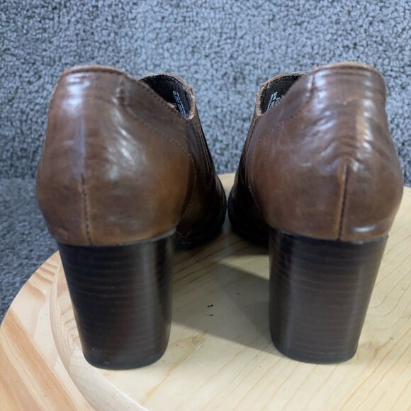 Born Shoes Breckin Ankle Pump Womens Size 8.5 Brown Leather Slip On Booties - Picture 4 of 9